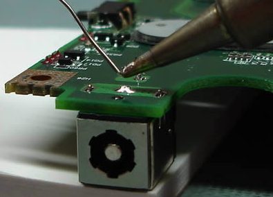 dc pin re soldering